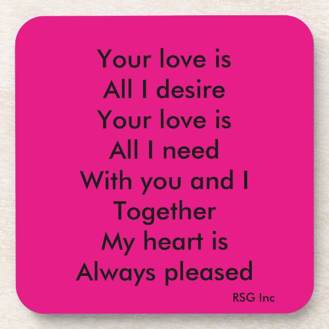 Your love drink coaster (Front)