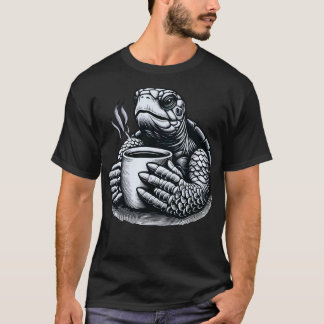 your love for both tortoises and coffee with this T-Shirt