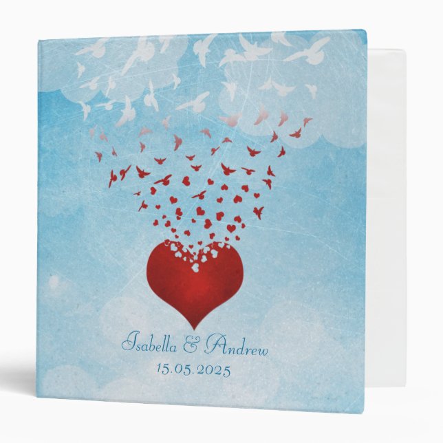 Your Love Gives Me Wings - Wedding Photo Album 3 Ring Binder (Front/Inside)