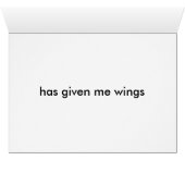 "YOUR LOVE-HAS GIVEN ME WINGS" (Inside Horizontal (Bottom))