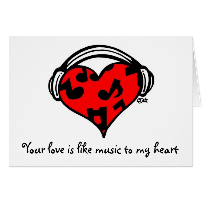 Your love is like music greeting cards