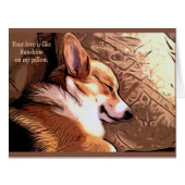 Your Love is Like Sunshine Welsh Corgi Valentine (Front Horizontal)