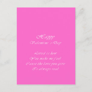 your love is real valentine's day holiday postcard