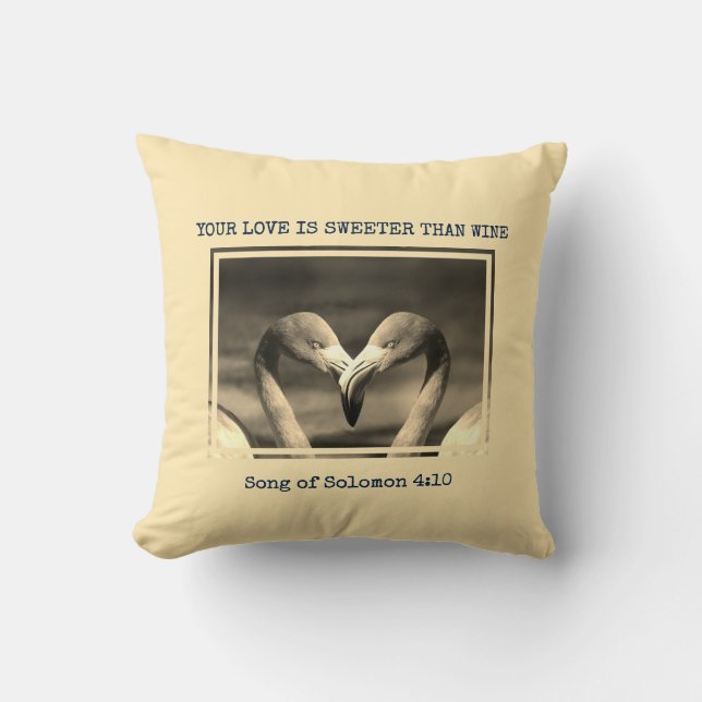 YOUR LOVE IS SWEETER Christian Valentine Throw Pillow (Front)