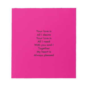 Your love notepad