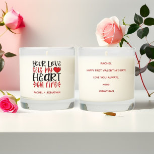 Your Love Sets My Heart On Fire Custom Scented Candle