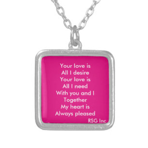 Your love silver plated necklace