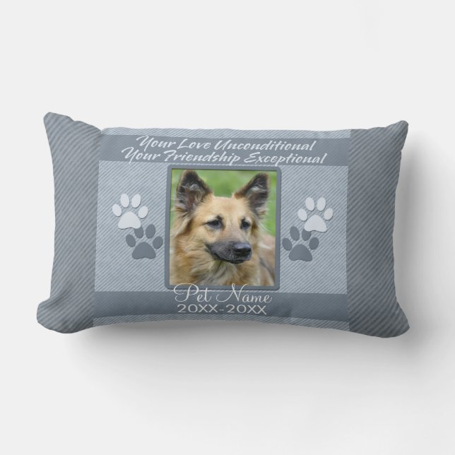 Your Love Unconditional Pet Sympathy Custom Lumbar Pillow (Front)