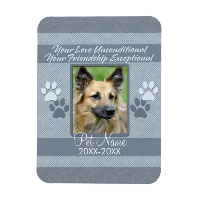 Your Love Unconditional Pet Sympathy Custom Magnet (Vertical)