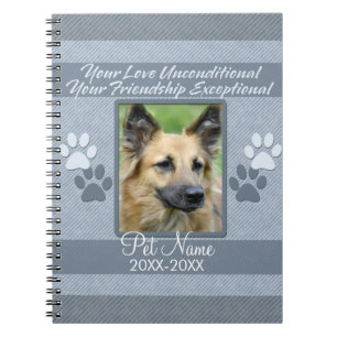 Your Love Unconditional Pet Sympathy Custom Notebook