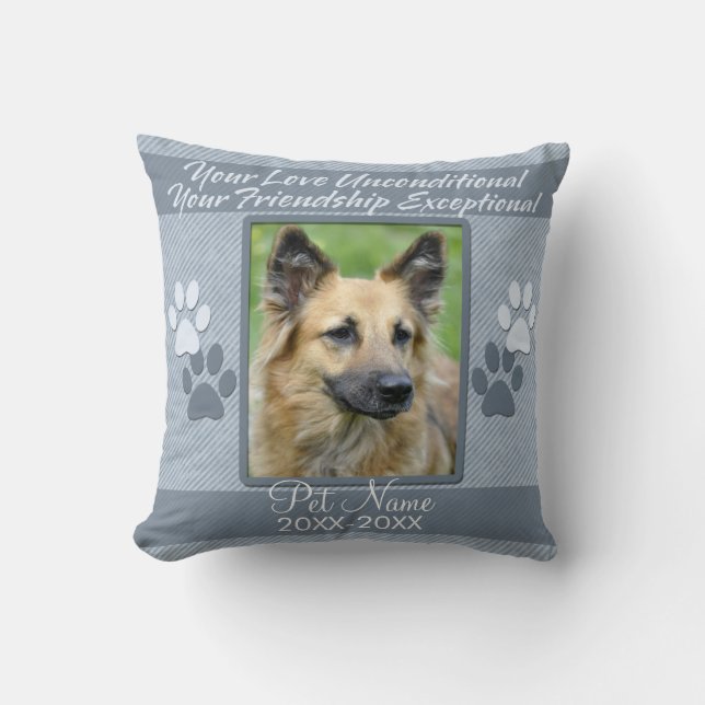 Your Love Unconditional Pet Sympathy Custom Throw Pillow (Front)