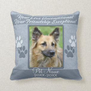 Your Love Unconditional Pet Sympathy Custom Throw Pillow