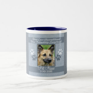 Your Love Unconditional Pet Sympathy Custom Two-Tone Coffee Mug