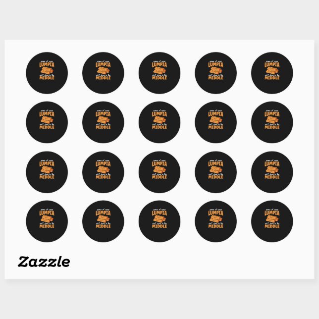 Your Lumpia Aint Done In The Middle Classic Round Sticker (Sheet)