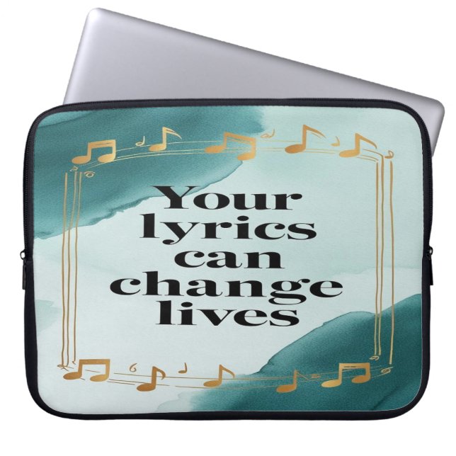 Your Lyrics Can Change Lives option 2 Laptop Sleeve (Front)
