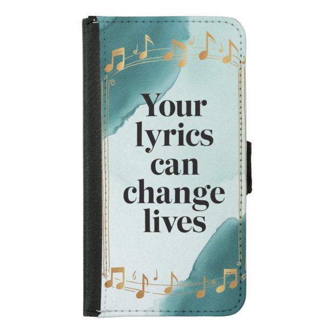 Your Lyrics Can Change Lives Samsung Galaxy Wallet Case (Front)