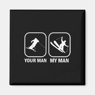 Your Man My Man Funny Biathlete Skiing Shooting Sp Magnet