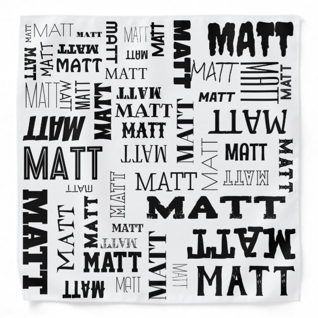 Your (Medium Length) Name is All Over This Bandana (Front)