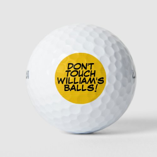 Your Message and Name Fun Retro Comic Book Golf Balls