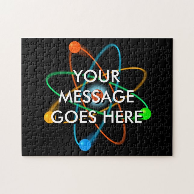 Your Message Atomic Structure Science Jigsaw Puzzle (Horizontal)