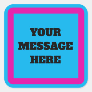 YOUR MESSAGE, edit text, Sign Square Sticker