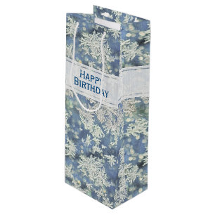 Your Message:  Frozen Frost Abstract Photo - Bokeh Wine Gift Bag