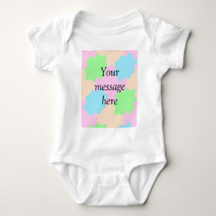 Your message here add text name boho colorful rust baby bodysuit