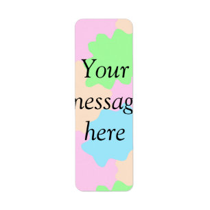 Your message here add text name boho colorful rust label