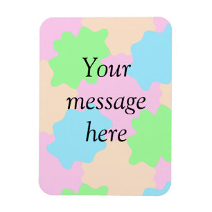 Your message here add text name boho colorful rust magnet
