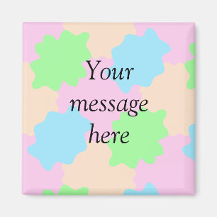 Your message here add text name boho colorful rust magnet