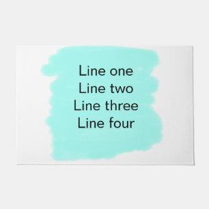 Your message here add text name monogram green doormat