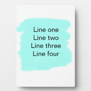 Your message here add text name monogram green plaque