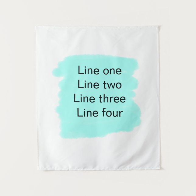 Your message here add text name monogram green  tapestry (Front)