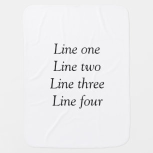Your message here add text name monogram image quo baby blanket