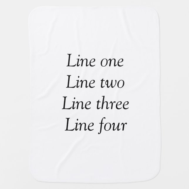 Your message here add text name monogram image quo baby blanket (Front)