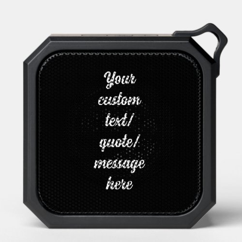 Your message here add text name monogram image quo bluetooth speaker