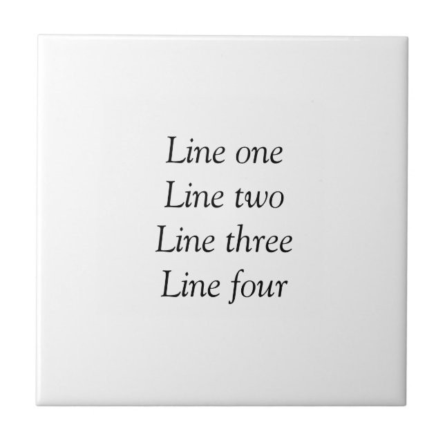 Your message here add text name monogram image quo ceramic tile (Front)