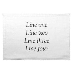 Your message here add text name monogram image quo cloth placemat
