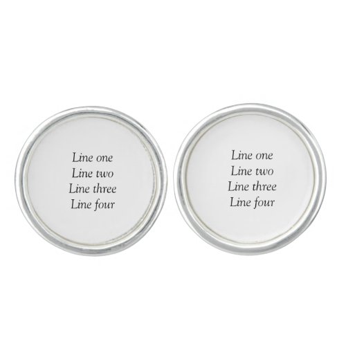 Your message here add text name monogram image quo cufflinks