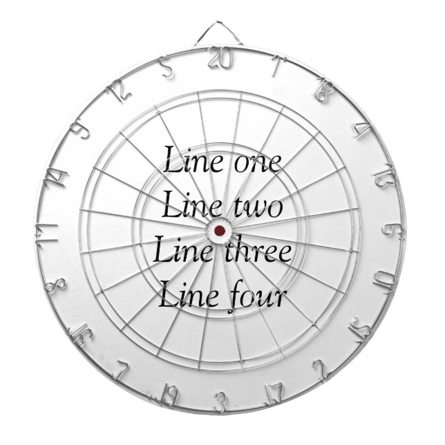 Your message here add text name monogram image quo dart board (Front)