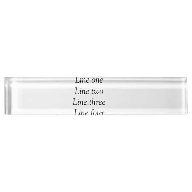 Your message here add text name monogram image quo desk name plate (Front)