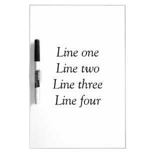 Your message here add text name monogram image quo dry erase board