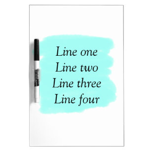Your message here add text name monogram image quo dry erase board