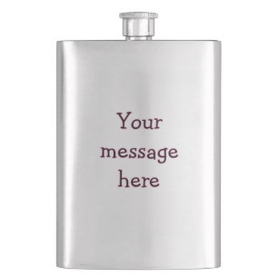 Your message here add text name monogram image quo flask