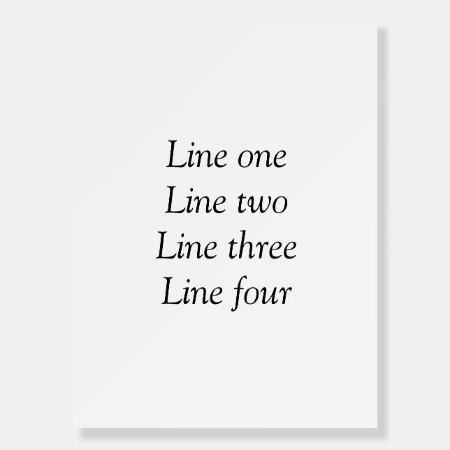 Your message here add text name monogram image quo foam board (Front)