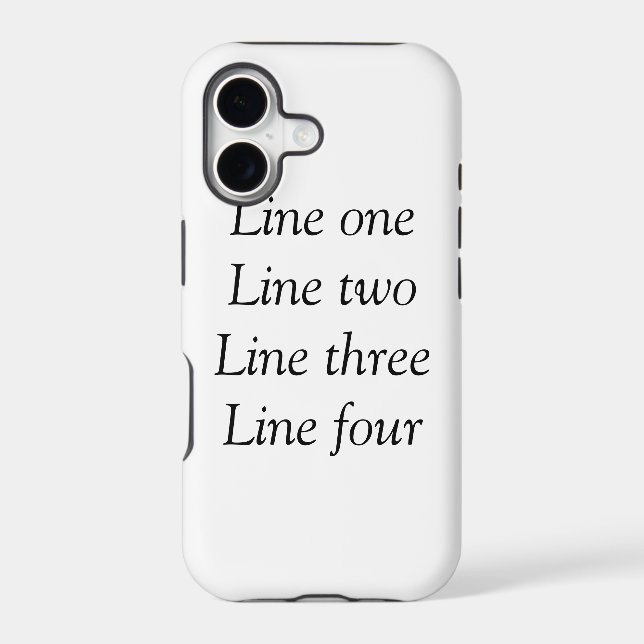 Your message here add text name monogram image quo iphone case (Back)
