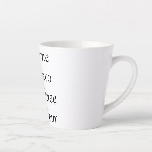 Your message here add text name monogram image quo latte mug