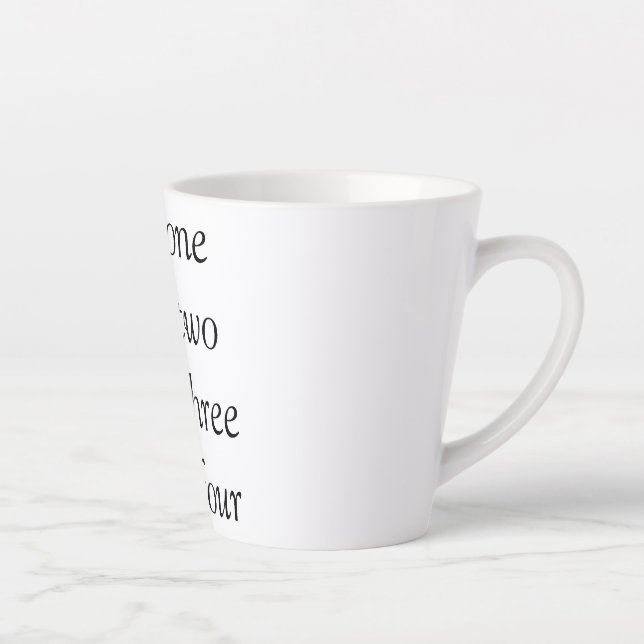 Your message here add text name monogram image quo latte mug (Right)