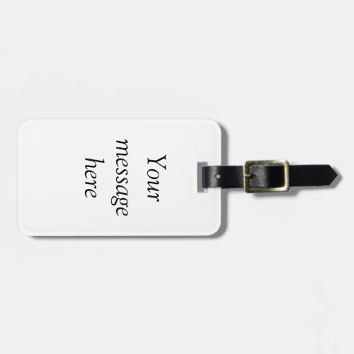 Your message here add text name monogram image quo luggage tag
