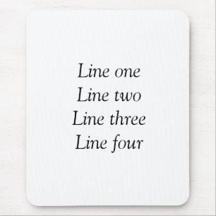 Your message here add text name monogram image quo mouse pad